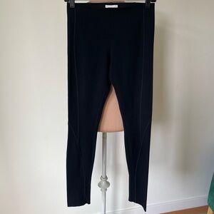 Helmut Lang Reflex Stitch Seam Accent Black Stretch Gabardine Legging Pants XS